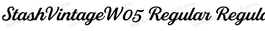 StashVintageW05 Regular Regular字体转换